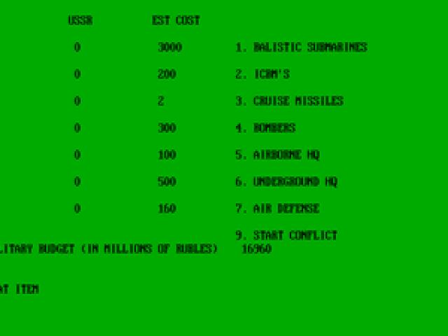 Global Thermonuclear War - game cover