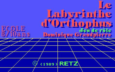 Le labyrinte d'Orthophus - game cover
