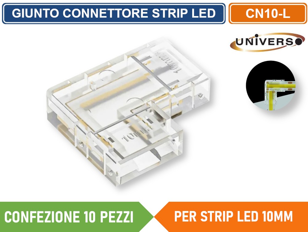 FSJEE Connettore Led 4 Pin Kit,Connettore Per Strisce LED DIY Per 5050 RGB Striscia LED 10