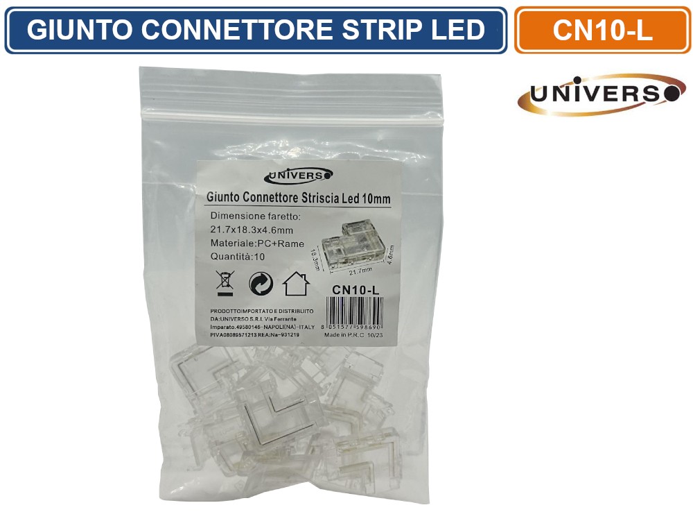 10 Connettori Angolari A 90° Per Profili LED – Con Viti E Tasselli – Adattatore Per Canale Diffusore - 3