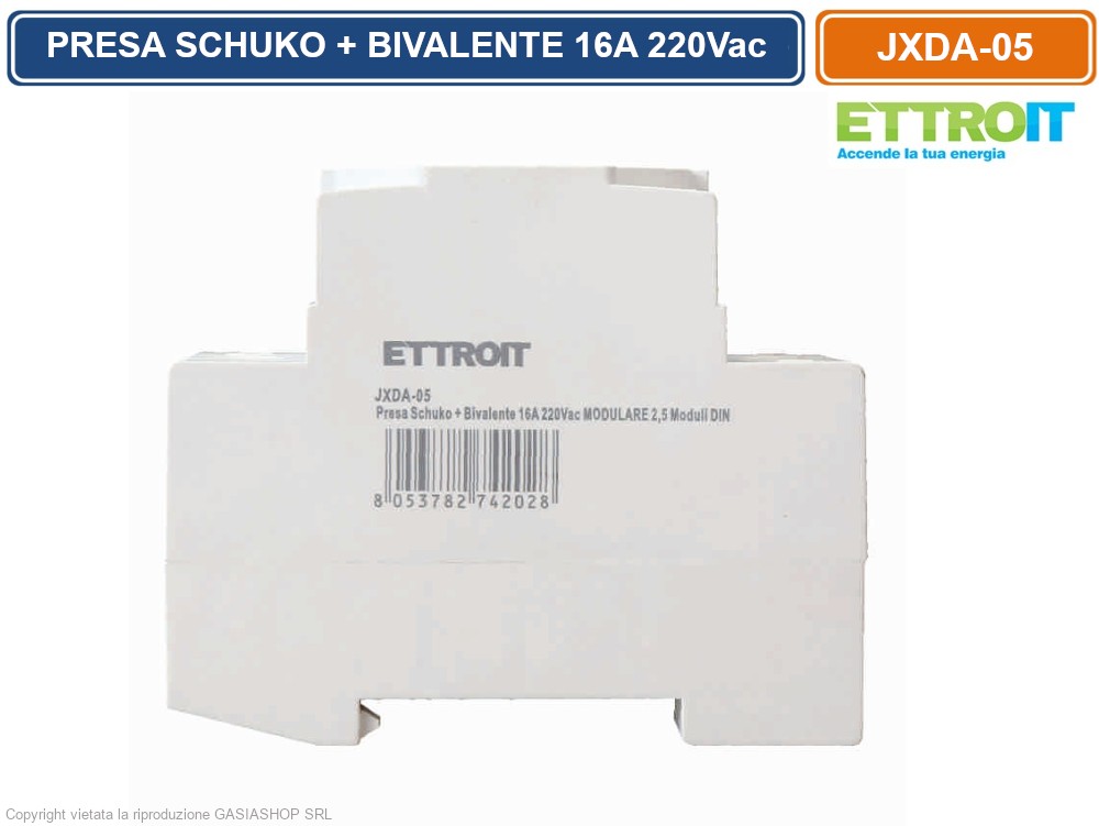 Presa Bivalente DIN Presa Schuko Bivalente Modulare DIN 16A 220V Perfetta Per Installazioni Elettriche Domestiche G 243225 - Foto 5