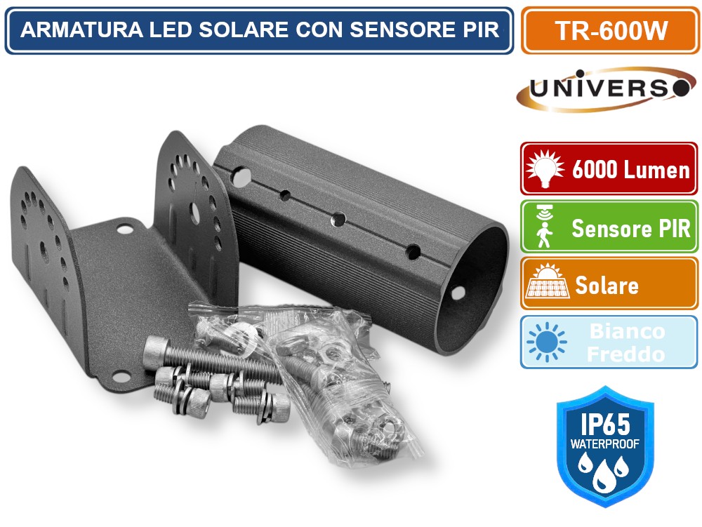 Viugreum Lampione Solare 600W Esterno - Impermeabile IP65 Con Telecomando E Sensore Movimento, 576 LED Bianco Freddo 6500K - Foto 11