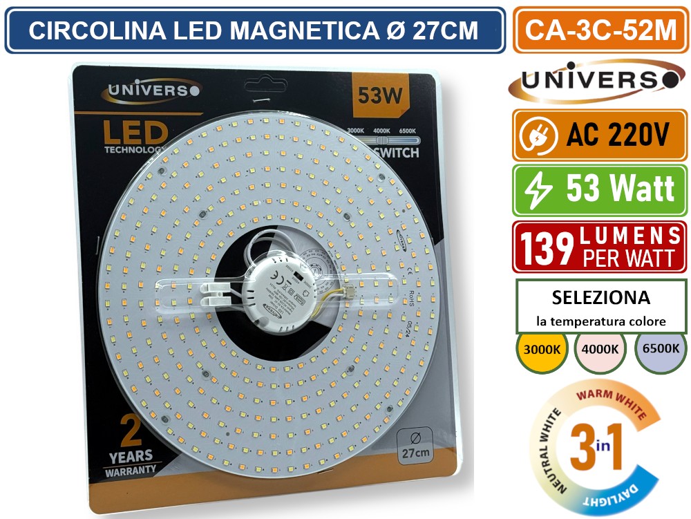 CIRCOLINA MAGNETICA NEON LED PIASTRA DISCO ANELLO PLAFONIERA CIRCOLARE - Foto 4