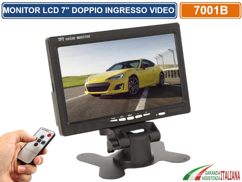Sistema Telecamere Per Retrovisione 7 Pollici 1080P DVR | 4 Canali Con Schermo Diviso, Registrazione Su SD 256GB E Visione Notturna