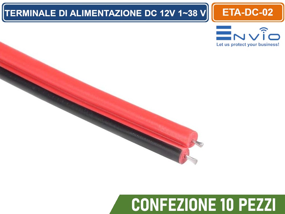 Cavo Alimentazione CC Femmina 2,1mm X 5,5mm Con Filo Nudo – 36in (3ft), Confezione Da 2