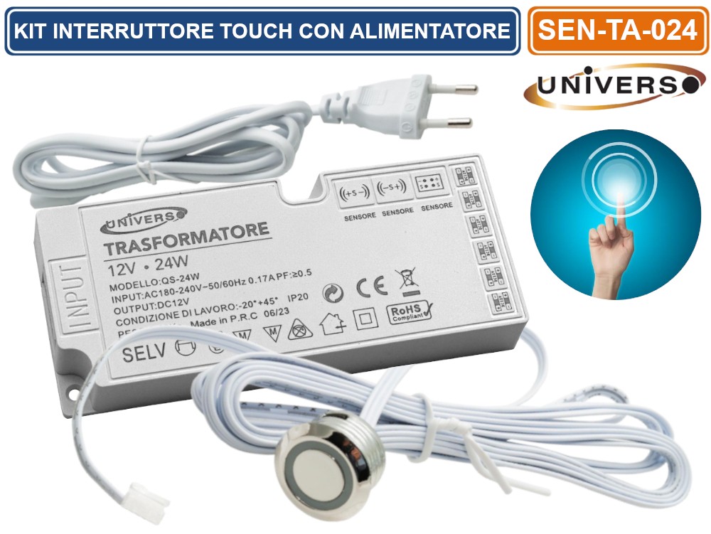 5 Alimentatori 12V 18W Per Strisce LED - Trasformatori Switching 90-240V