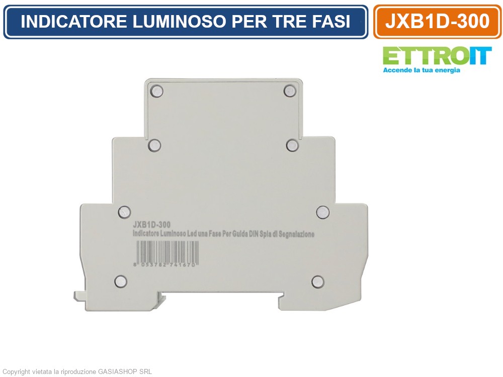 Spia LED Per Quadro Elettrico – Indicatore Di Guida DIN Modulare 230V AC/DC – JD9-H1D (Rosso)