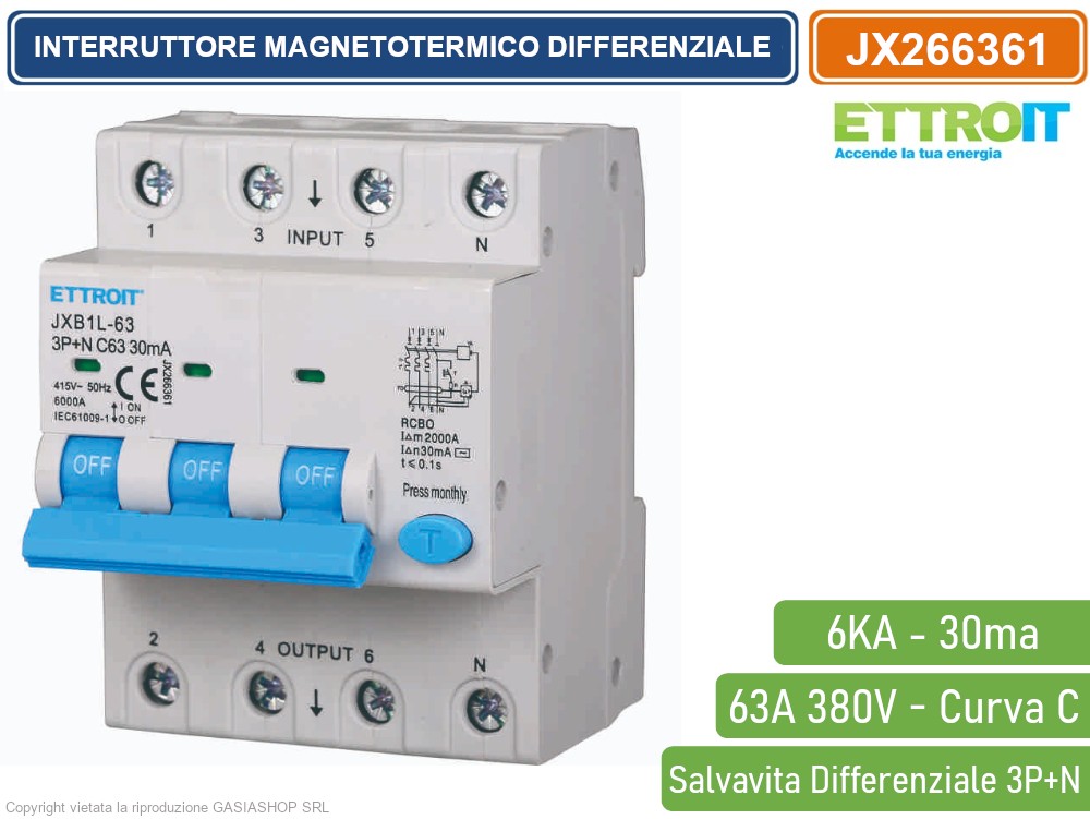 Interruttore Differenziale 3P+N Aexit | 400V 100A | Per Montaggio Su Guida DIN | Protezione Cortocircuito - Foto 2