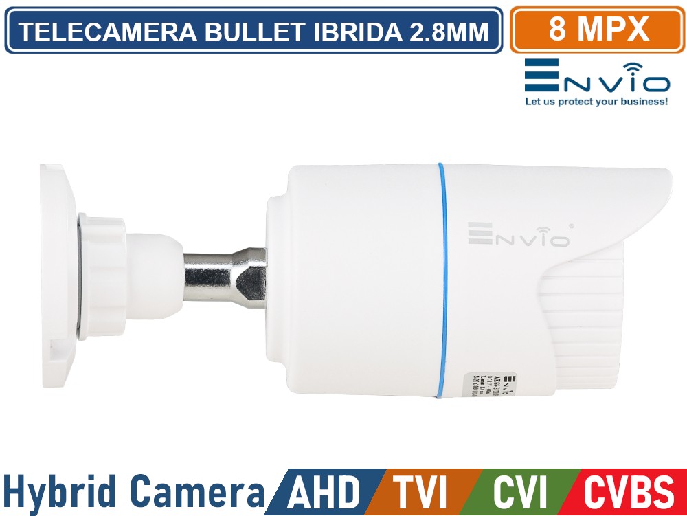 Telecamera Universale 5MPX 4 In 1 AHD Bullet Ottica Varifocale 2,8 - 12 - Foto 10