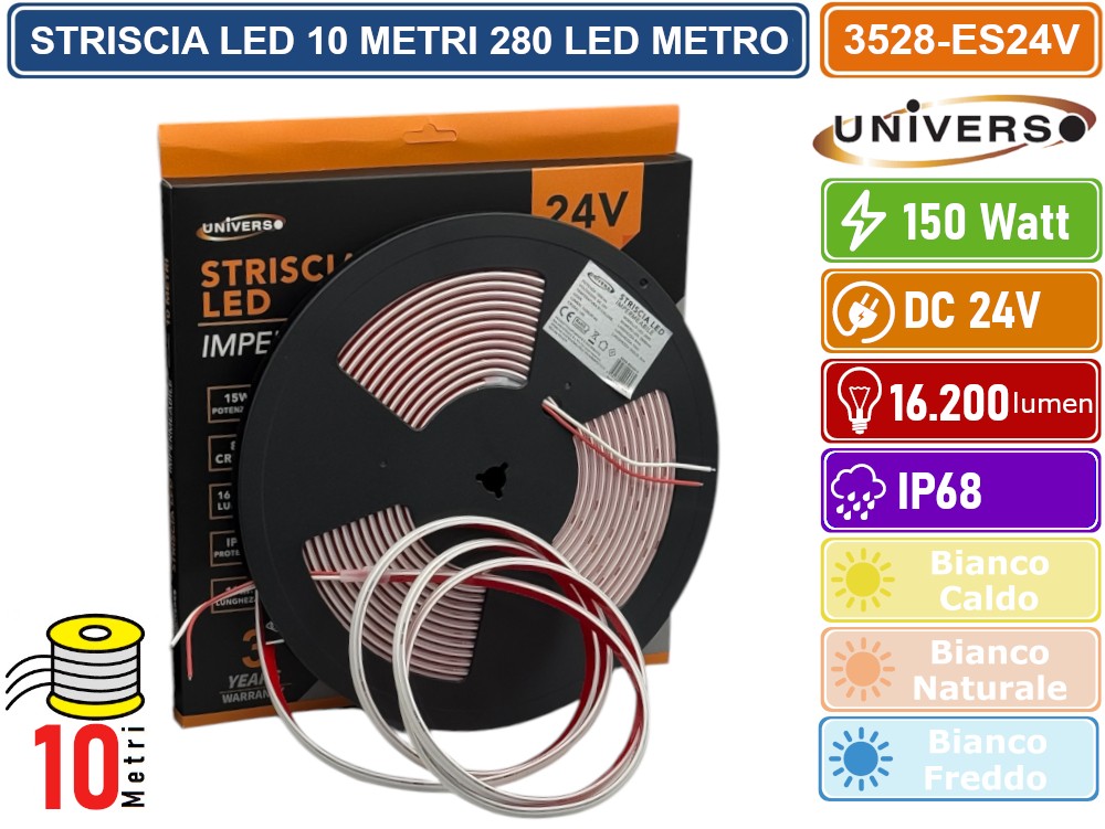 Strisce Led 12v STRISCIA A LED SMD 3528 RGB IP65 5 METRI BOBINA CON ALIMENTATORE E TELECOMANDO | Leroy Merlin Striscia Led Rgb