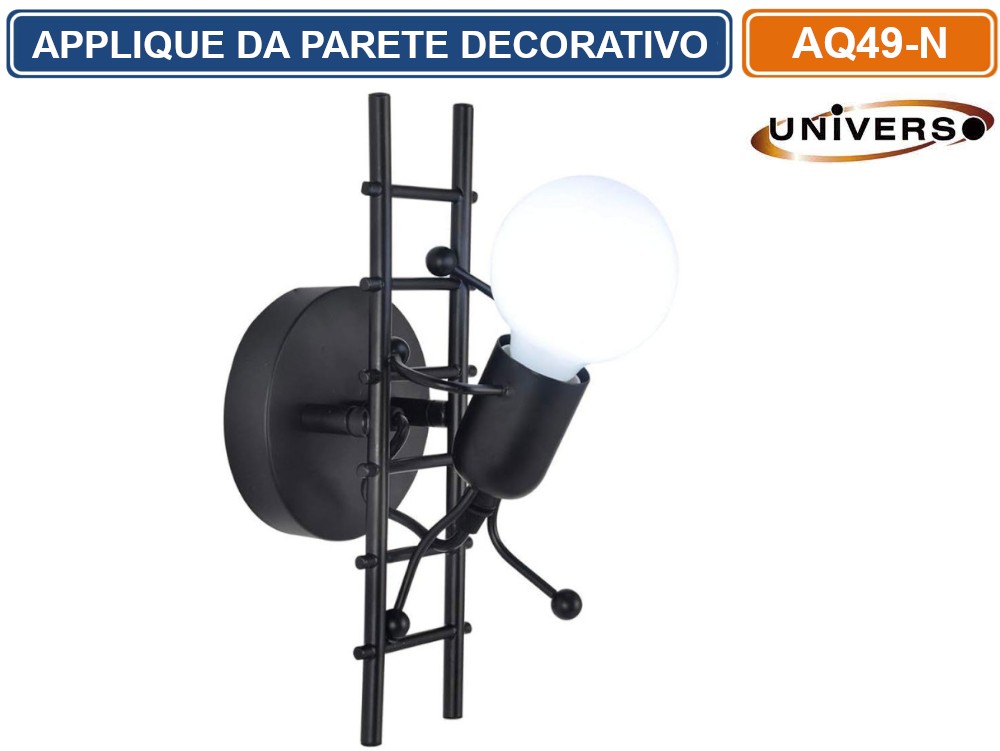 Dopastore Applique da Parete Con Attacco E27 Design Sfera