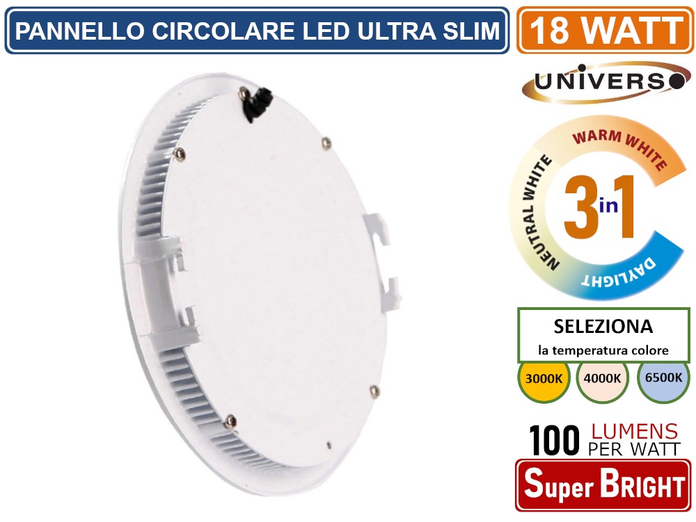 PANNELLO LED INTEC 40W 4000 Lumen 3000K LUCE CALDA 595x595 Mm IP20 - Foto 5