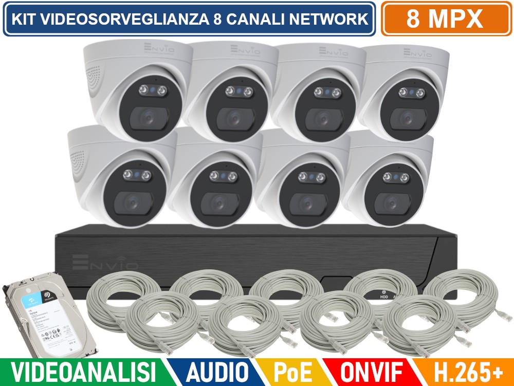 Kit Videosorveglianza 4G (5G Ready) Wireless Nvr 4K 8 Canali 8 - Foto 4