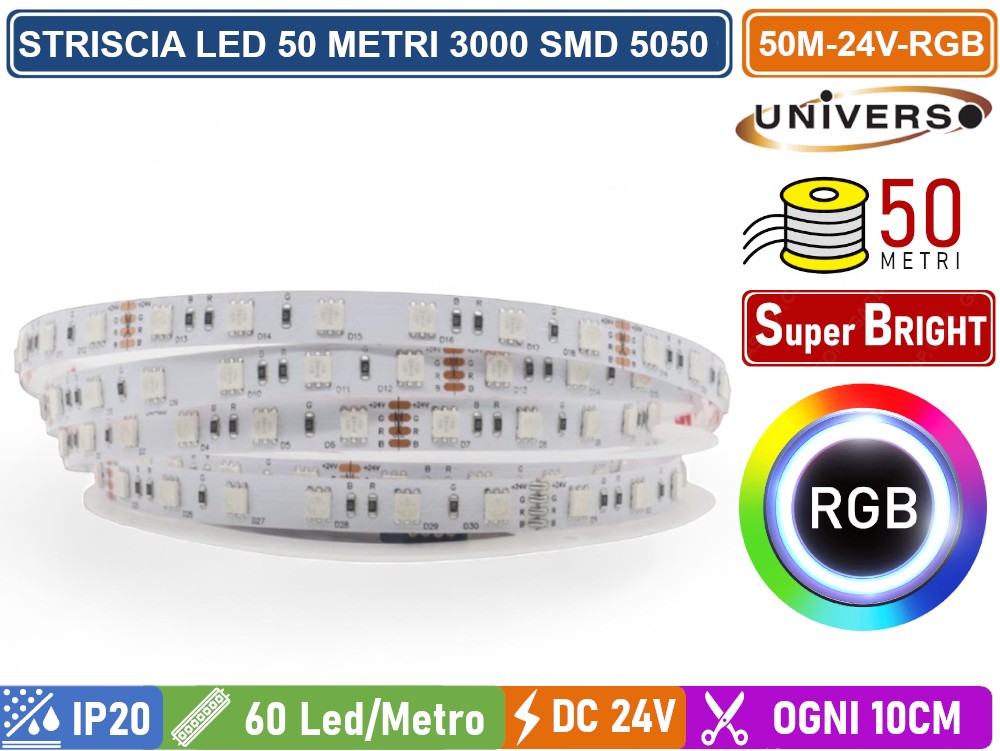 Striscia LED Blu 5 Metri 300 LED - Adesiva IP65 Per Interni Ed Esterni - Foto 5