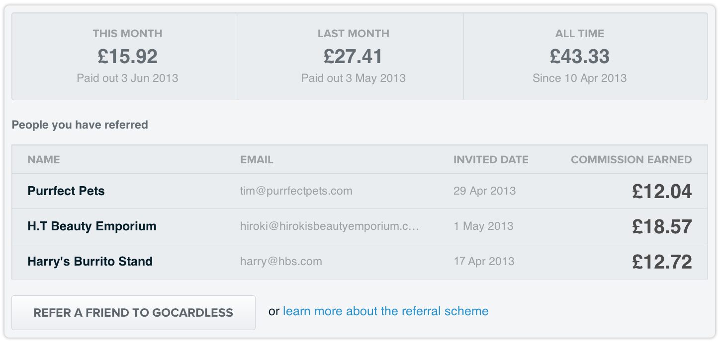 GoCardless Referral Scheme Link