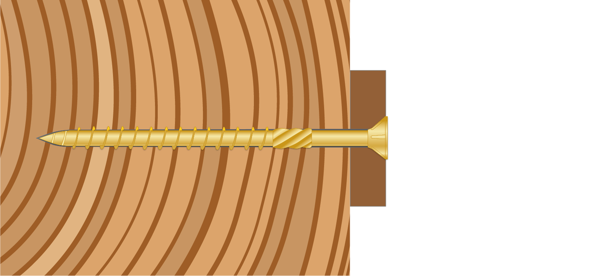 Tornillo FWS doble rosca TX cabeza plana bicromatado