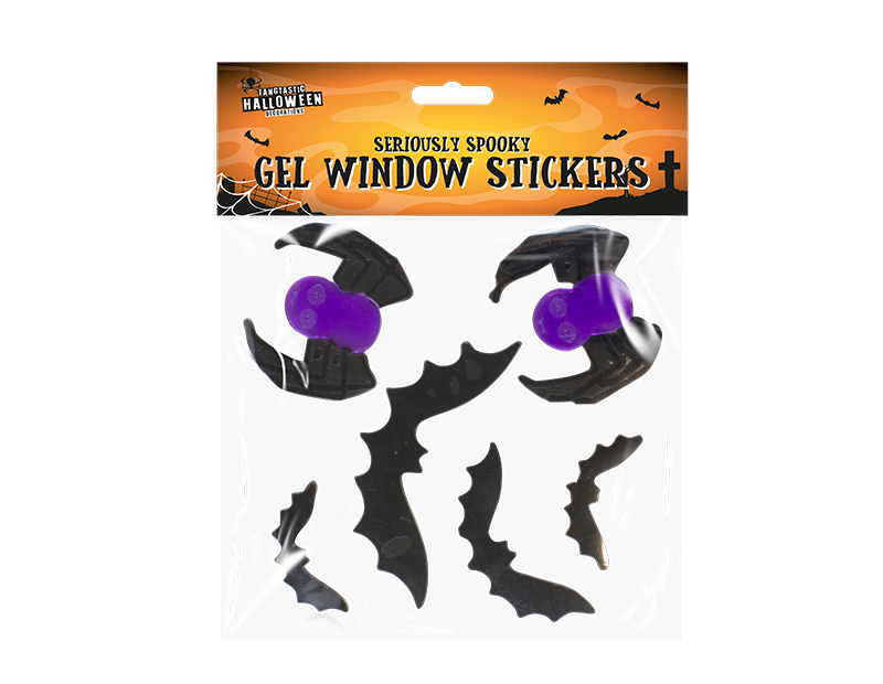 Assorted Halloween Gel Window Stickers Assorted Halloween Gel Window Stickers