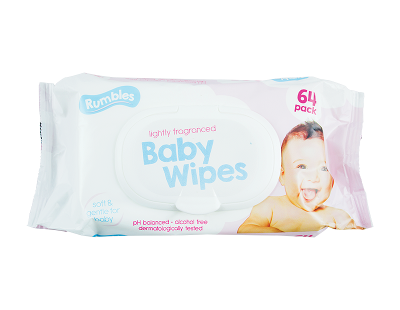 Fragranced Baby Wipes - 64 Pack (With PDQ) Fragranced Baby Wipes - 64 Pack