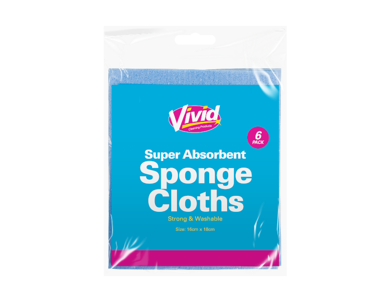 Super Absorbent Sponge Cloths - 6 Pack Super Absorbent Sponge Cloths - 6 Pack