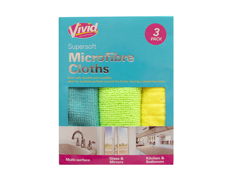 Microfibre Cleaning Cloths - 3 Pack Microfibre Cleaning Cloths - 3 Pack