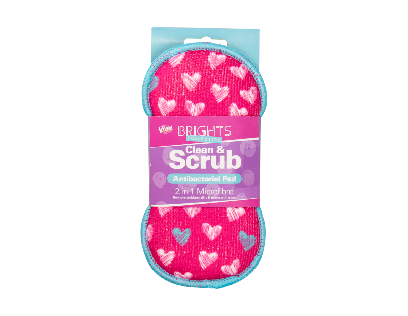 2 in 1 Antibacterial Microfibre Cleaning Pad - Brights 2 in 1 Antibacterial Microfibre Cleaning Pad - Brights