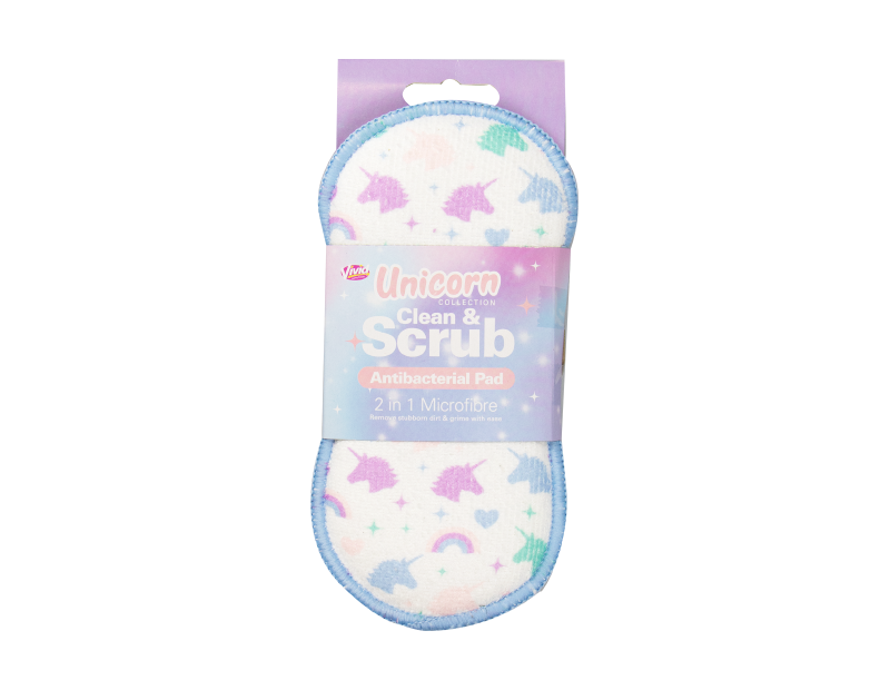 2 in 1 Antibacterial Microfibre Cleaning Pad - Unicorns 2 in 1 Antibacterial Microfibre Cleaning Pad - Unicorns