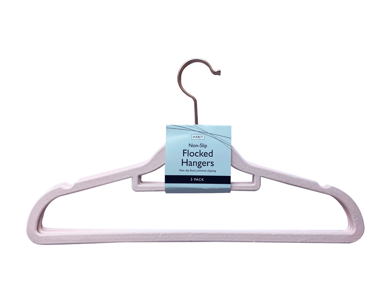 Flocked Non Slip Hangers - 3 Pack Flocked Non Slip Hangers - 3 Pack