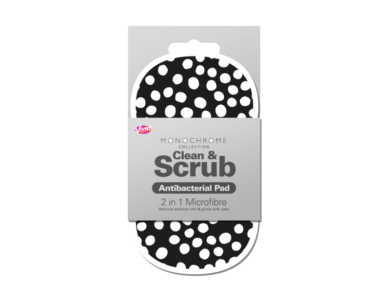 2 in 1 Antibacterial Scrubbing Pad - Monochrome 2 in 1 Antibacterial Scrubbing Pad - Monochrome