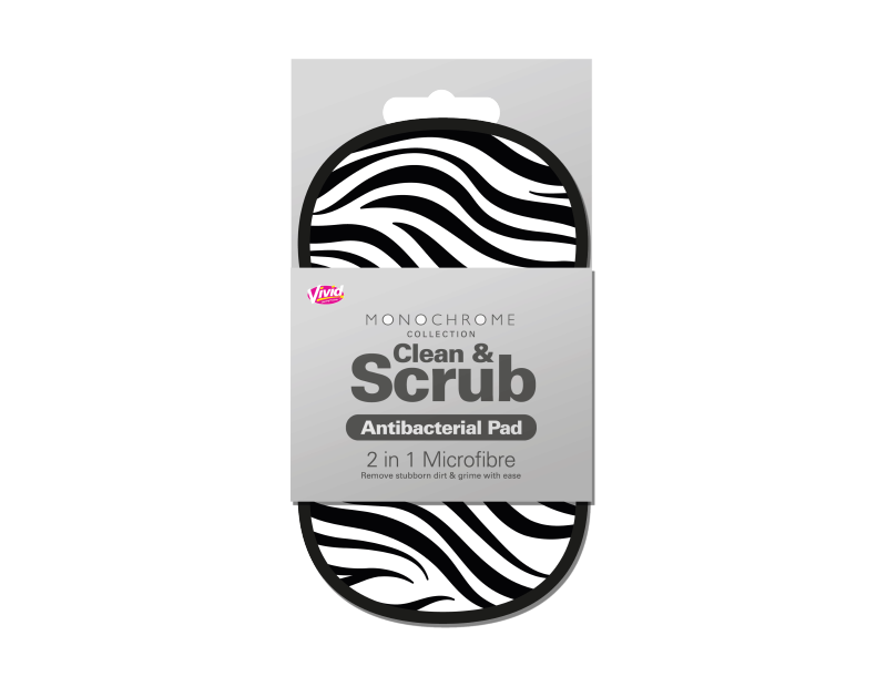 2 in 1 Antibacterial Scrubbing Pad - Monochrome 2 in 1 Antibacterial Scrubbing Pad - Monochrome