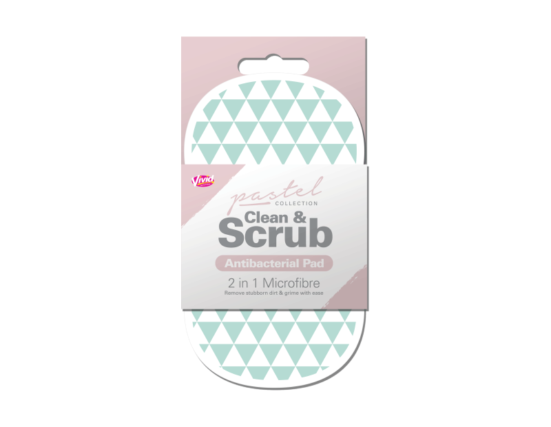 2 in 1 Antibacterial Scrubbing Pad - Pastel 2 in 1 Antibacterial Scrubbing Pad - Pastel