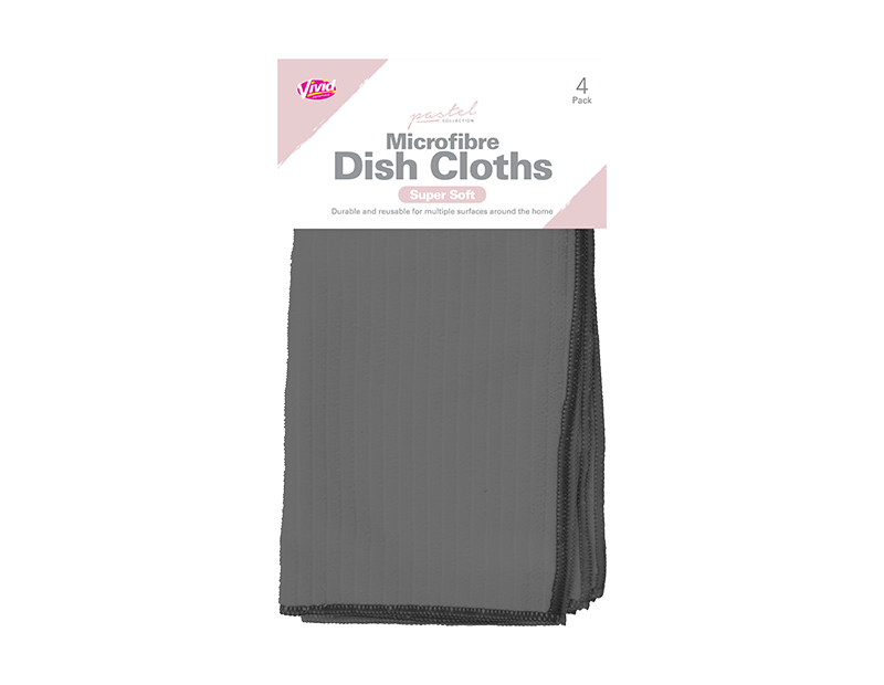 Microfibre Coloured Dish Cloths 4 Pack - Trend Microfibre Coloured Dish Cloths 4 Pack - Trend