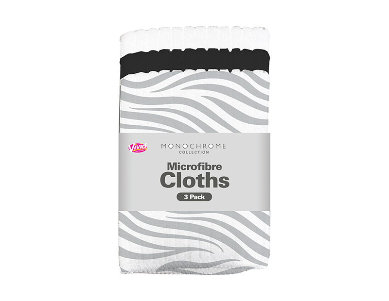 Monochrome Microfibre Cloths - 3 Pack Monochrome Microfibre Cloths - 3 Pack