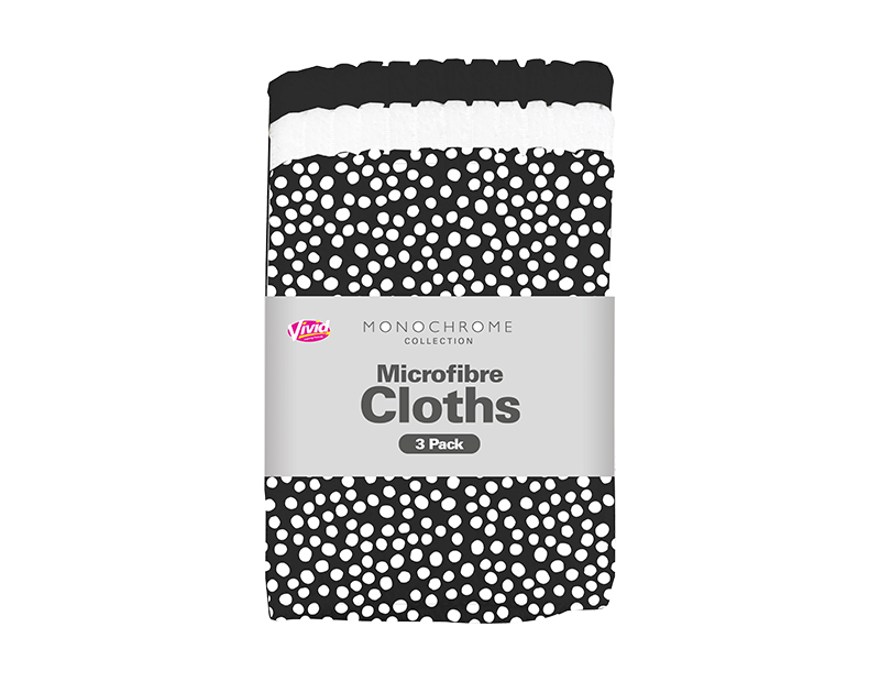 Monochrome Microfibre Cloths - 3 Pack Monochrome Microfibre Cloths - 3 Pack