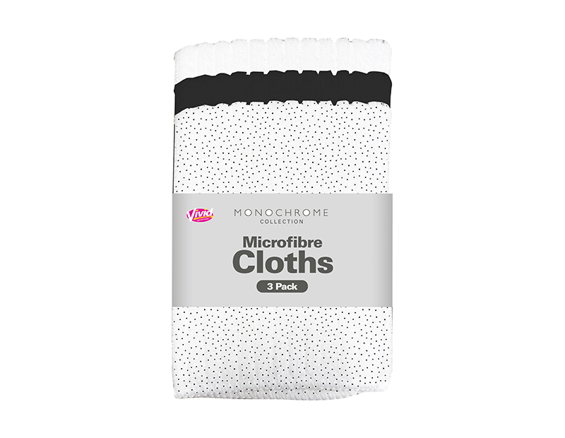 Monochrome Microfibre Cloths - 3 Pack Monochrome Microfibre Cloths - 3 Pack