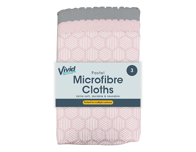 Pastel Microfibre Cloths - 3 Pack Pastel Microfibre Cloths - 3 Pack