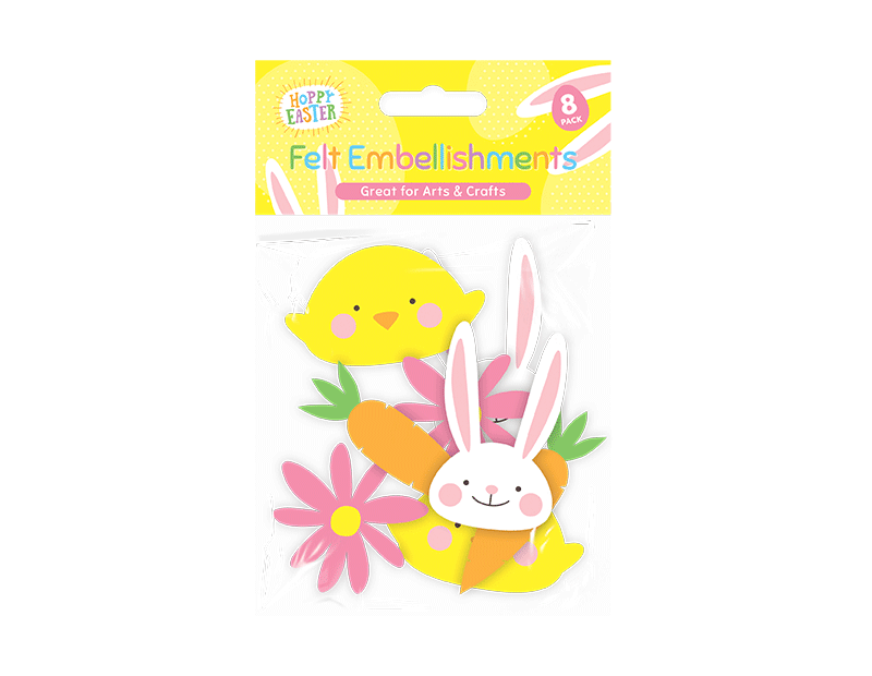 Easter Felt Embellishments - 8 Pack Easter Felt Embellishments - 8 Pack
