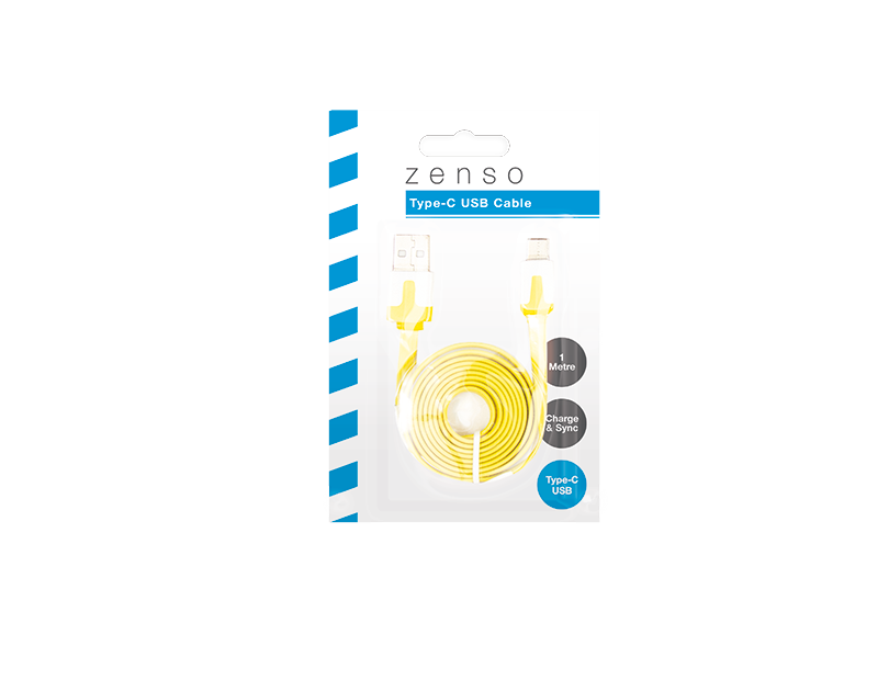 Coloured Flat USB Cable Type C 1m Coloured Flat USB Cable Type C 1m