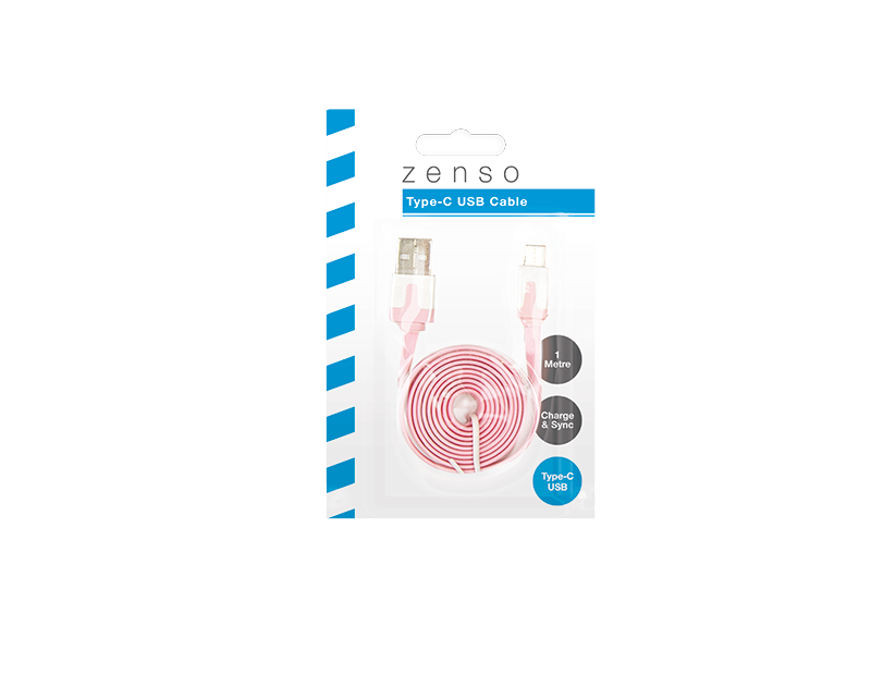 Coloured Flat USB Cable Type C 1m Coloured Flat USB Cable Type C 1m
