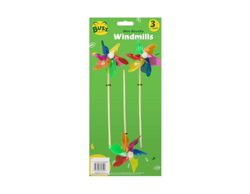 Mini Garden Windmills - 3 Pack Mini Garden Windmills
