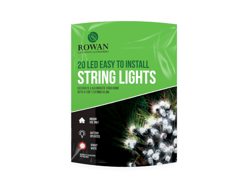 White LED String Lights - 20 Pack (With PDQ) White LED String Lights