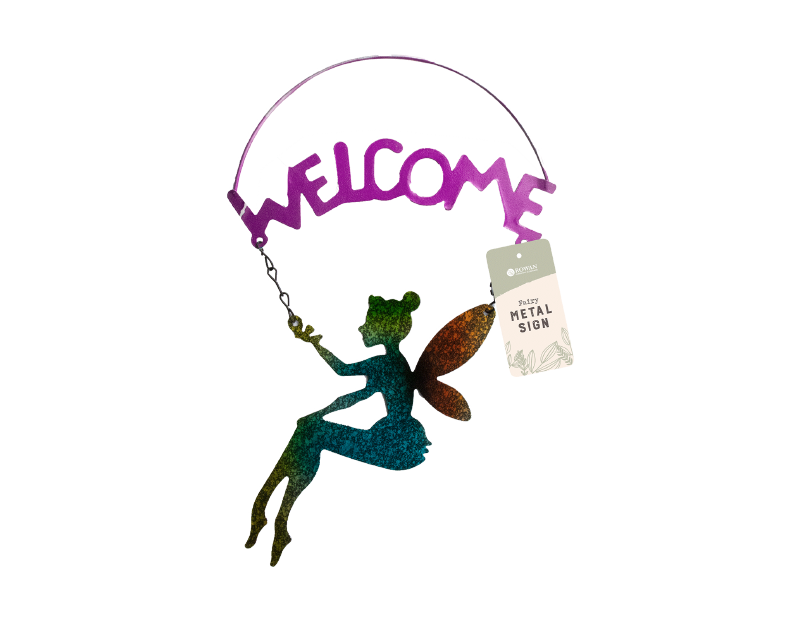 Metal Fairy Welcome Sign Metal Fairy Welcome Sign