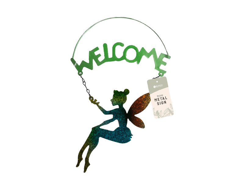 Metal Fairy Welcome Sign Metal Fairy Welcome Sign