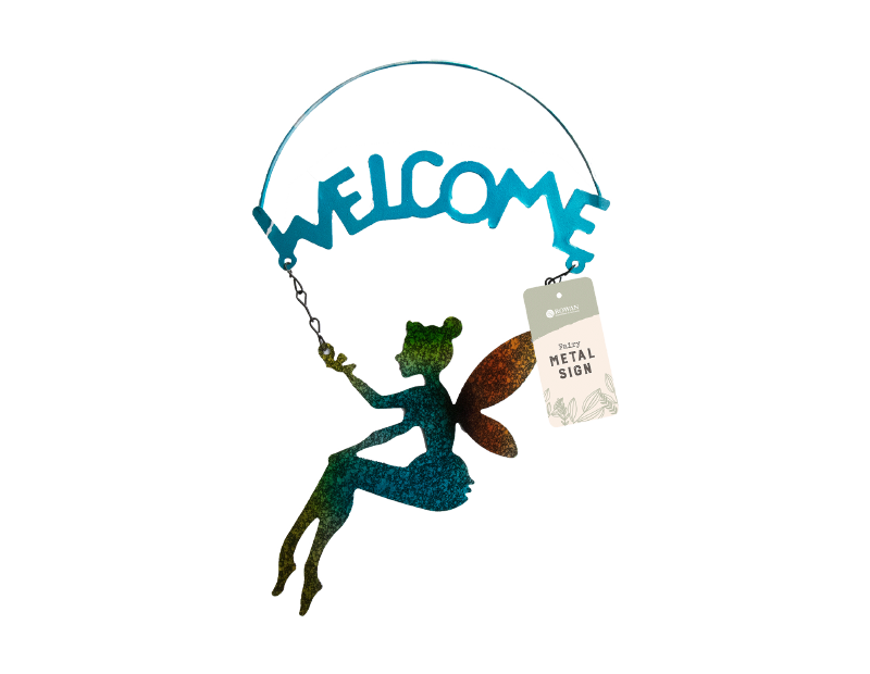 Metal Fairy Welcome Sign Metal Fairy Welcome Sign