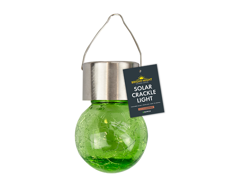 Solar Coloured Glass Crackle Ball Light PDQ Solar Coloured Glass Crackle Ball Light PDQ