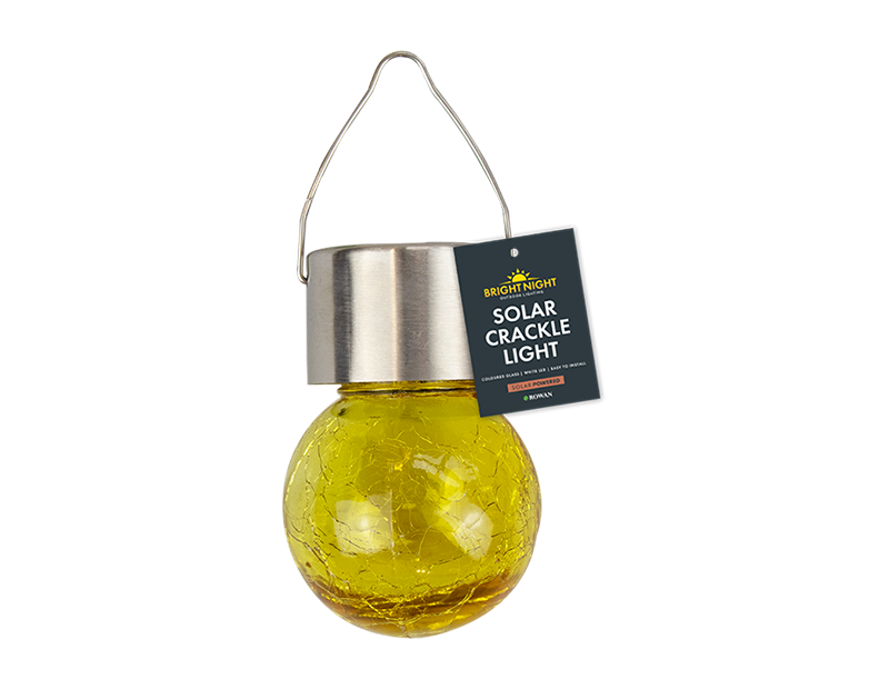 Solar Coloured Glass Crackle Ball Light PDQ Solar Coloured Glass Crackle Ball Light PDQ