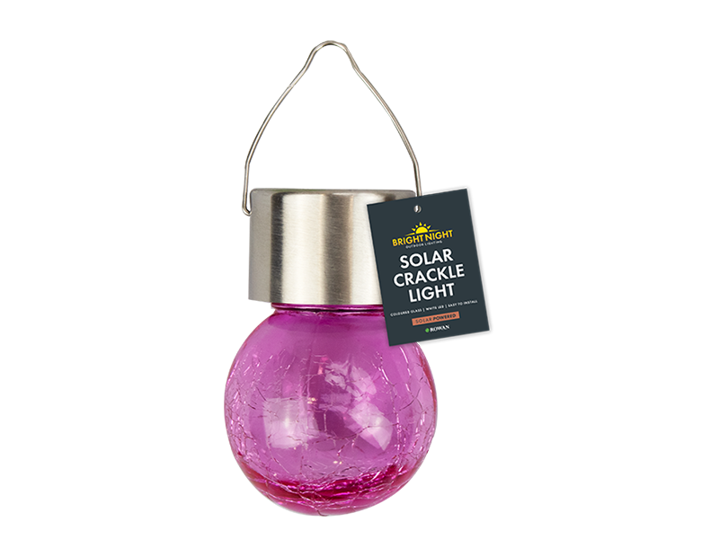 Solar Coloured Glass Crackle Ball Light PDQ Solar Coloured Glass Crackle Ball Light PDQ