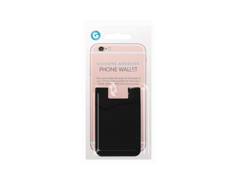 Silicone Adhesive Phone Wallet With PDQ Silicone Adhesive Phone Wallet With PDQ