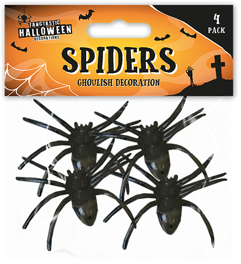 Halloween Glitter Spiders - 4 Pack Halloween Glitter Spiders - 4 Pack