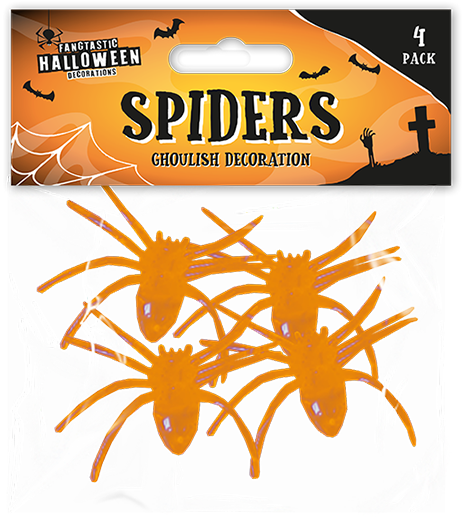 Halloween Glitter Spiders - 4 Pack Halloween Glitter Spiders - 4 Pack