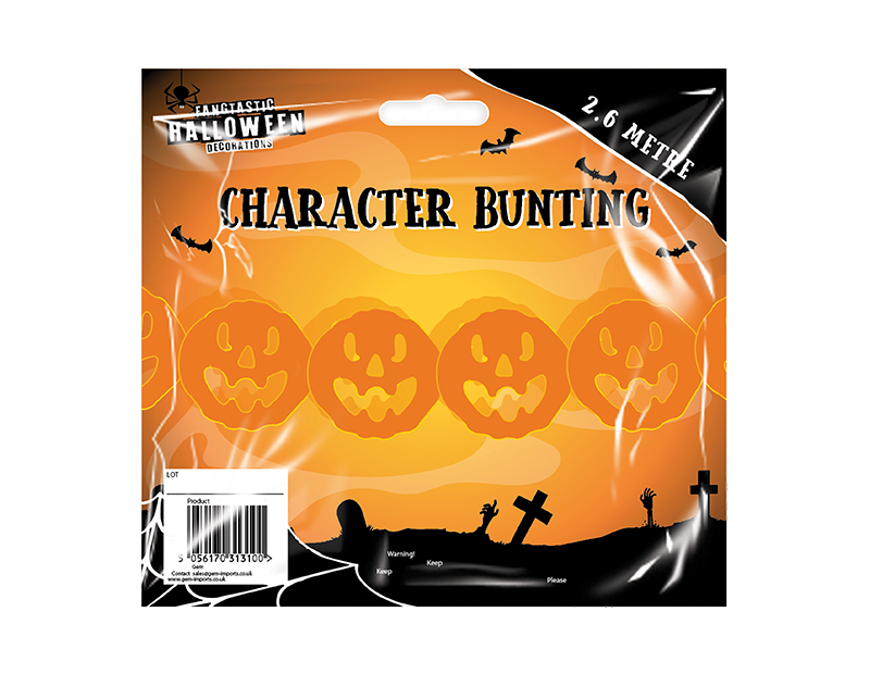 Halloween Character Bunting 2.6m Halloween Character Bunting 2.6m
